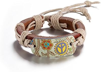Fashion Unisex Charms Jewelry Brown Leather Popular Geometry Rope Chain Bracelets