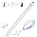 CISCLE Stylus Pens for Touch Screens, 2 in 1 High Sensitive Rechargeable Active Stylus Tip, 5 Mins Auto-Off Smart Digital Pencil Compatible for Apple iPad, iPhone, Android Tablets-White