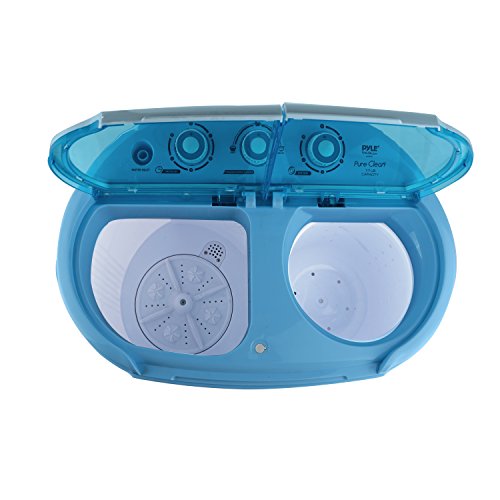 Pyle Portable Washer & Spin Dryer, Mini Washing Machine, Twin Tubs