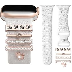 DaQin Flower Engraved Band Compatible with Apple