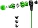 Sentey Green Earbuds Earphones In ear Headphones headset Inline Control and Microphone Metal Audiophile for Music Running Travel Carrying Case Included Tangle Free Cable Oryon LS-4218 Kids Men Girls