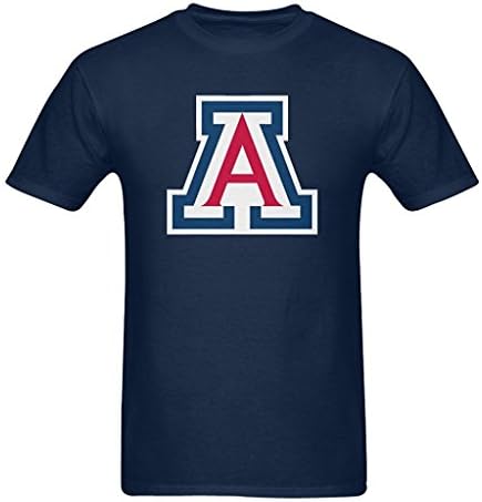 ZIFENG Men's Arizona Wildcats Baseball Logo T Shirts Dark Blue XL