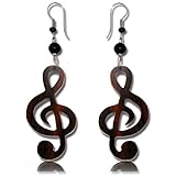 Earth Accessories Stainless Steel Organic Wood Dangle Earrings (Assorted Designs)