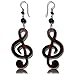 Earth Accessories Stainless Steel Organic Wood Dangle Earrings (Assorted Designs)
