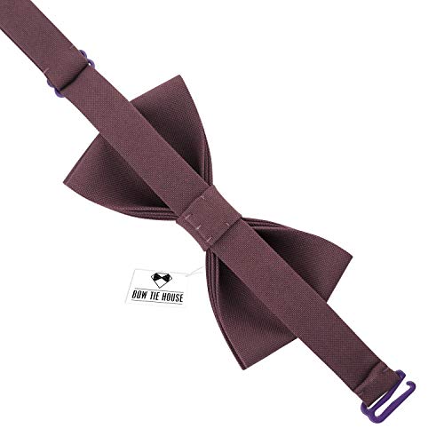 image for Classic Pre-Tied Bow Tie Formal Solid Tuxedo, by Bow Tie House (Medium