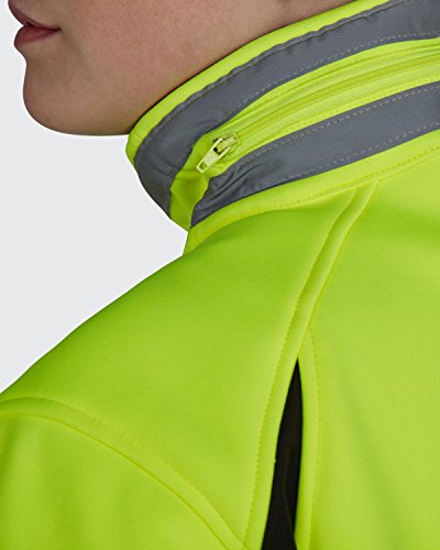 Utility Pro UHV668 Polyester High-Vis Ladies Full-Zip Soft Shell Jacket with Dupont Teflon fabric protector, Yellow, Medium