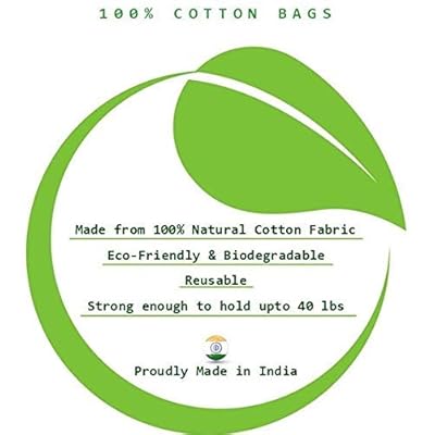 Reusable Cotton Canvas Shopping Bag Pack of 8 (THELA) for Carrying Milk and Groceries,