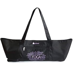 Aurorae Yoga Mat Tote Bag, Extra Wide To Fit Most Yoga Mats And Accessories, In Heavy Duty Polyester
