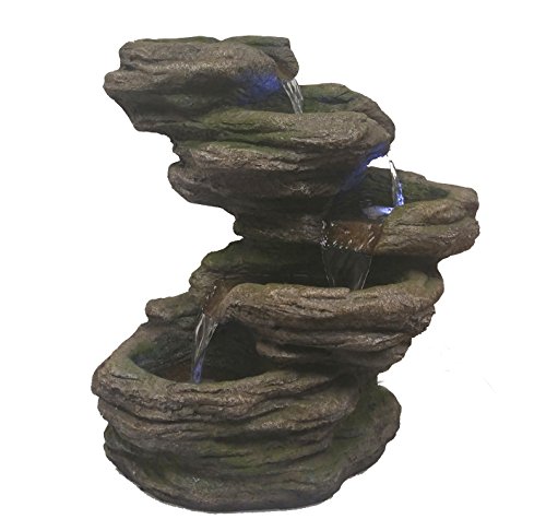Major-Q Decoration Fengshui Rock Like Waterfall Fountain with LED Light (style2), 22'' H