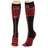 Marvel Deadpool Lace Up Knee High Socks