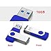 5 X MOSDART 16GB USB 3.0 Flash Drive High Speed Swivel Bulk Thumb Drives Fast Transfer,Black/Blue/Red/White/Green,5Pack