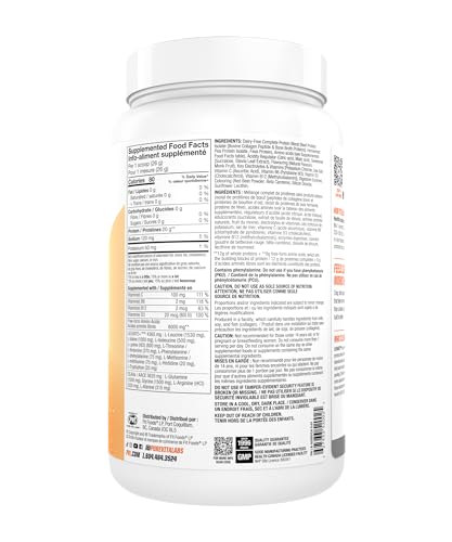 PVL ISO CLEAAR Clear Protein Drink Mix, 20g Protein and Aminos, 80 Calories, Zero Sugar, Dairy-Free (650 G, Summer Peach)
