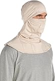 Coolibar UPF 50+ Unisex Sun Mask - Sun Protective (Small/Medium- Beige)