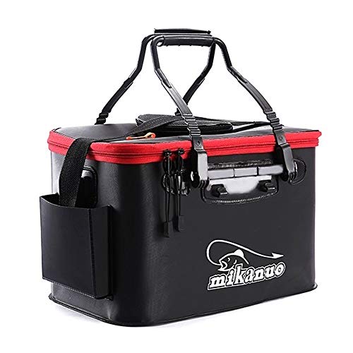 Jiayuane Angelkübel, Aufbewahrungstasche für Fischgarnelenkrabben lebender Fischeimer wasserdichte Eva-Angelbox - 30 cm…