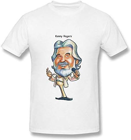 Wesley S Lance Mens Kenny Rogers Customized Cotton Short-Sleeve T-Shirt Cool Funny
