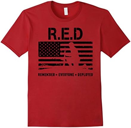 Mens R.E.D Friday TShirt RED Remember Everyone Deployed 3XL Cranberry