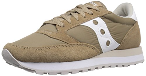 Saucony Originals Men's Jazz Fashion Sneaker, Tan/White, 8.5 M US