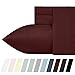 California Design Den Natural 100% Cotton Sheets, Soft Queen Sheet Set, 400 Thread Count Sateen, Deep Pockets with All-Around Elastic for a Snug Fit, Cool & Durable Bedding Set - Burgundy Red
