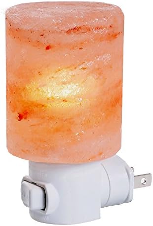 Himalayan Salt Lamps, INVENBER Wall Plug-in Light Mini Hand Carved Decorative Lamp Made of Natural Himalayan Salt Crystals Air Purification Mood Booster and Sleep Promoter