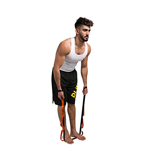 image for SunJolly Yoga Stretch Strap with loops physical therapy Multi-Grip Pil