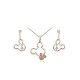 Mall of Style Mickey Jewelry Necklace and Earrings Set - Trendy Character Jewelry for Teenage Girls