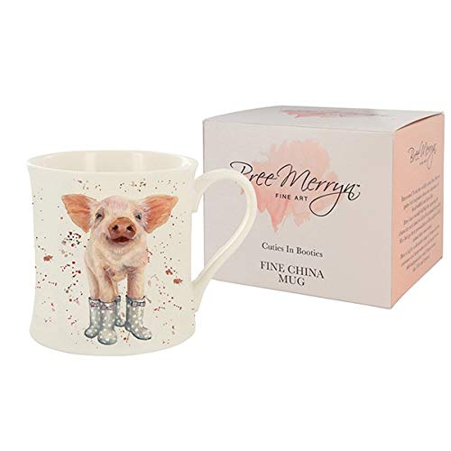 Bree Merryn Fine China Penelope Pig Animal Mug Boxed Collection 8.5x8cm