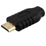 uxcell Micro HDMI Type D Female to Type C Mini HDMI Male F/M Adapter Black