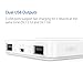 1byone 10,000 mAh 2-Port Portable Charger, Compact External Battery Power Bank with LCD Display & Classic Pattern for Smartphones, Tablets & Bluetooth headset, White