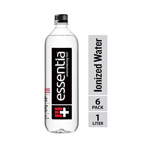 Essentia Bottled Water, 1 Liter, Pack of 6 Bottles; 99.9% Pure, Infused with Electrolytes for a Smooth Taste, pH 9.5 or…