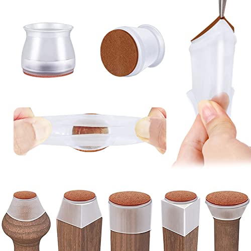 Silicone Chair Leg Floor Protectors: 20pcs Anti Scratch Furniture