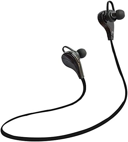 Wireless Bluetooth 4.0 Headset Stereo Earphone Sweatproof Sports Running Exercise Earbuds Earset Smart Voice Control Headphones with Microphone Compatiable for IOS Android Devices and Tablets (Black)