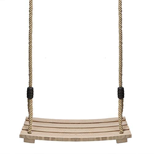 Pellor Indoor Outdoor Wood Tree Swing Seat Chair Child Adult Kid 17.7x7.9x0.6 inch