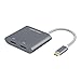 USB C to Dual HDMI 4K, CableCreation USB Type C (Compatible Thunderbolt 3) to 2 HDMI Adapter, Compatible with MacBook Pro/MacBook/iMac 2017/Chromebook Pixel/Yoga 720/730/XPS 13/Surface Book 2, Gray primary