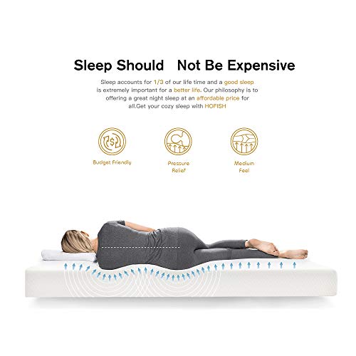 HOFISH-6-Inches-Memory-Foam-Mattress-Ideal-Support-Right-Cushion-Back-to-School-Mattress-Firm-FeelTwin-Size
