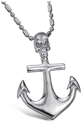 Brand New Men's Titanium Pendant Necklace Anchor Korean Style in a Gift Box