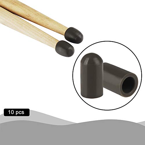 Muslady 10pcs Drumstick Silent Tips Mute Drum Stick Mallet Protectors Covers Silicone Material Drum Set Accessories - Thumbnail 3