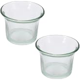 Abaodam 2PCS Glass Bird Feeder Replacement Cup Glass Cup Outdoor Hanging Bird Feeder Bowl for Oriole Hummingbird for Garden Balcony Patio Accessories