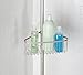 mDesign 0391MDBA Bathroom Shower Storage Constant Tension Corner Pole Caddy