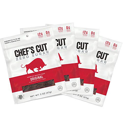 Chef's Cut Real Jerky Zero Sugar, Original, 2oz 4 Pack… Pricepulse