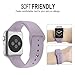 top4cus Apple Watch Band 38mm Soft Silicone Replacement Sport Strap iWatch Band for Apple Watch 38mm Model - Small/Medium - Lavender