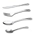 200 Sets Reflections Like Silver Plastic Silverware, Cutlery Combo of 600 Pieces Includes 200 Forks, 200 Knives, 200 Spoons