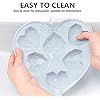 Diamond Heart Silicone Mold 3D 6-Cavity Love Heart Diamond Shaped Mold Bakeware Molds Chocolate Soap Cake Tray Mould DIY…