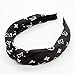 Designer Letter Print Headband for Women,Demoki Fashionable Classical Cross Knot Hairbands Hair Hoops with cloth wrapped for Girls 3Packs