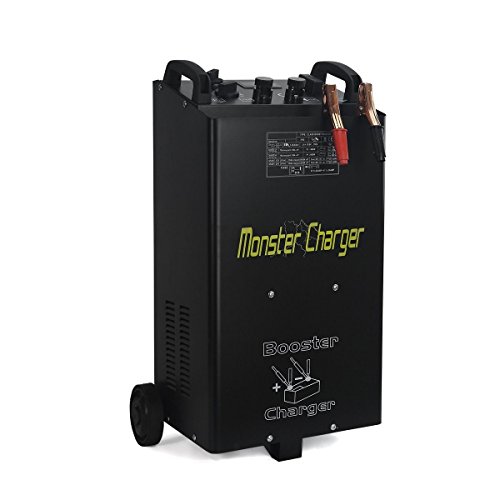 Stark 55 Amp 12/24 Voltages Wheeled Battery Fast Charger Truck Charger Automatic Engine Starter Battery Clamps with Handle