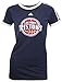 Detroit Pistons NBA Women's Short Sleeve Raglan Tee - Navy Blue