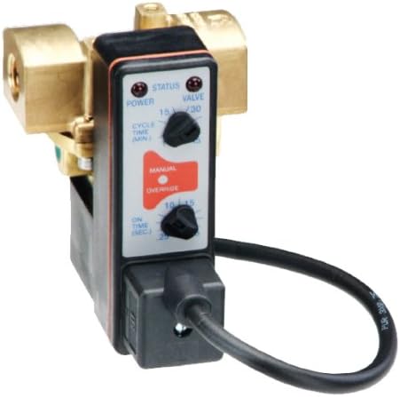 Spartan Scientific CRDV-427 Condensation Removal Drain Valve with Timer, 1/4" NPT, 120 VAC, Brass Body