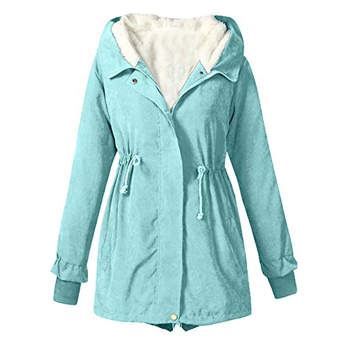 XUETON Women Winter Warm Sherpa Fleece Lined Plus Size Jacket Zip