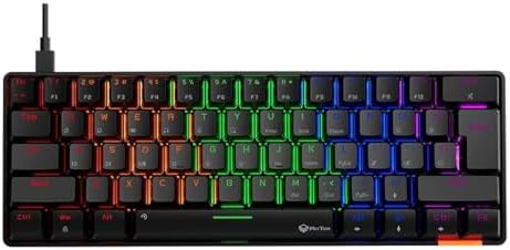 سعر MEETION RGB Backlit Mini 61 Keys Wired 60% Mini Blue Switch ...