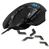 Logitech G502 Proteus Spectrum RGB Tunable Gaming Mouse, 12,000 DPI On-The-Fly DPI Shifting, Personalized Weight and Balance Tuning with (5) 3.6g Weights, 11 Programmable Buttons