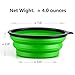 IDEGG Portable Silicone Pet Bowl, 7 Inches, Foldable Expandable Water Feeding Travel Bowl Cup Dish for Pet Dog Cat and Small Animals (Set of 2,Blue+Green)